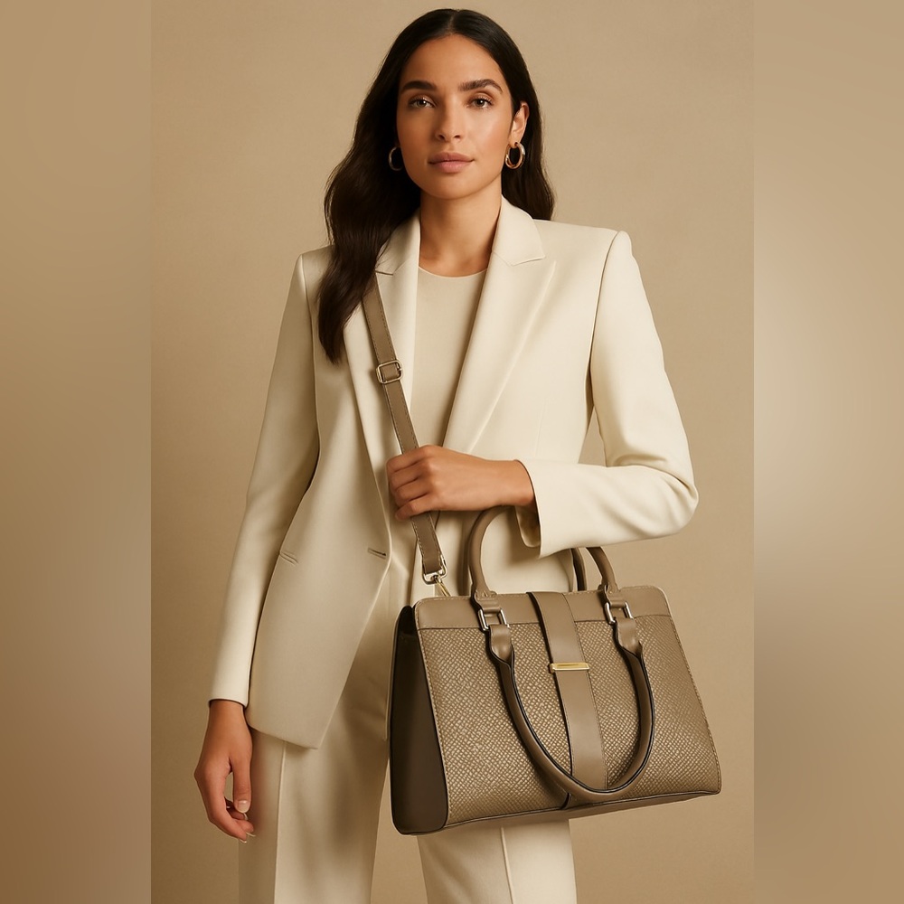 Danier Leather Tan Handbag with Removable and Adjustable Shoulder Strap
